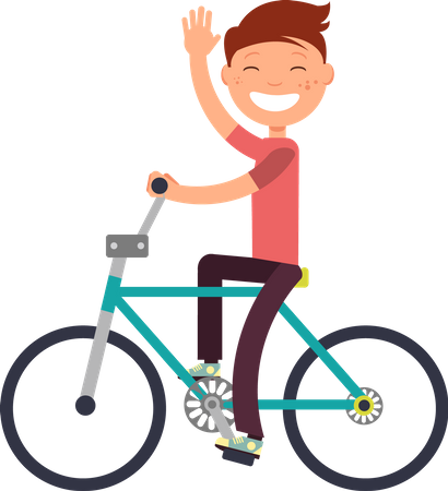 Child riding cycle Illustration