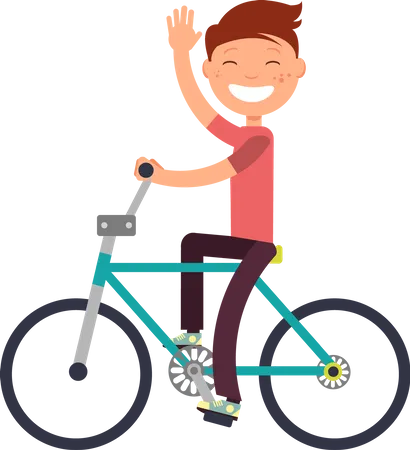 Child riding cycle Illustration