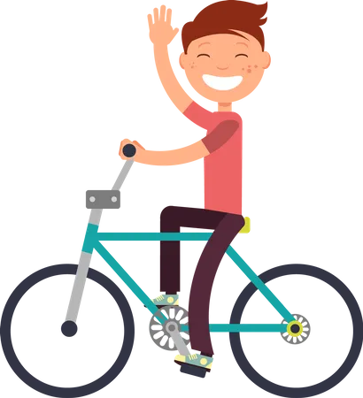 Child riding cycle  Illustration