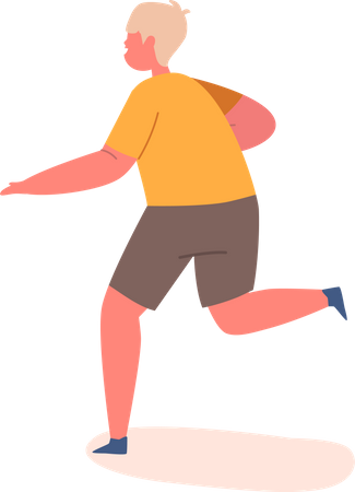 Child running while playing  Illustration