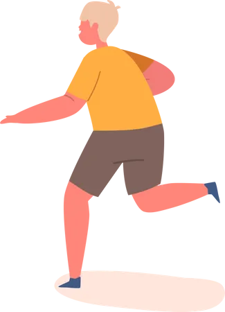 Child running while playing  Illustration