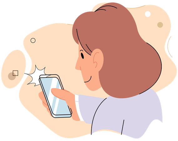 Child using smartphone  Illustration