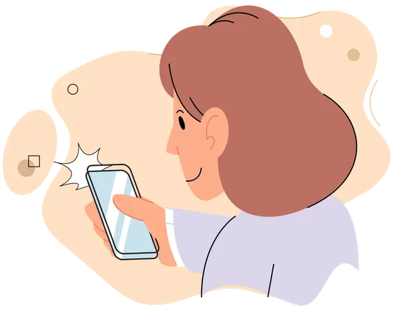 Child using smartphone  Illustration