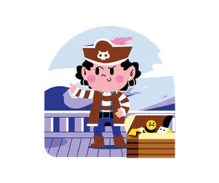 Child wear pirate Costume