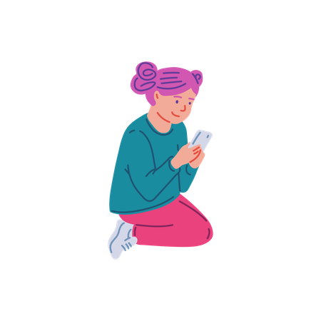 Child with smartphone  Illustration