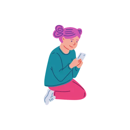 Child with smartphone  Illustration