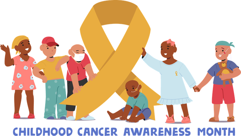 Childhood cancer awareness month celebration  Illustration