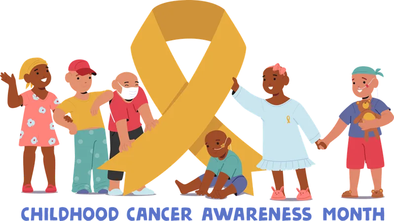 Childhood cancer awareness month celebration  Illustration