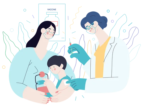 Childhood immunization  Illustration