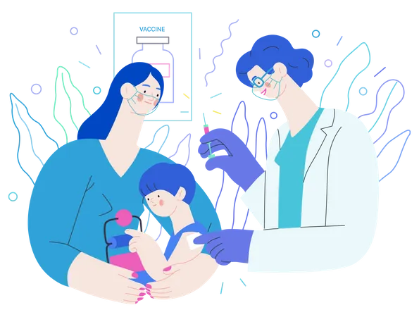 Childhood immunization  Illustration