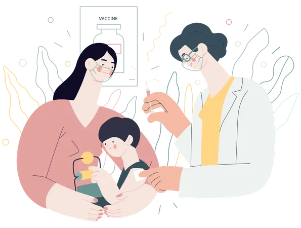 Childhood immunization  Illustration