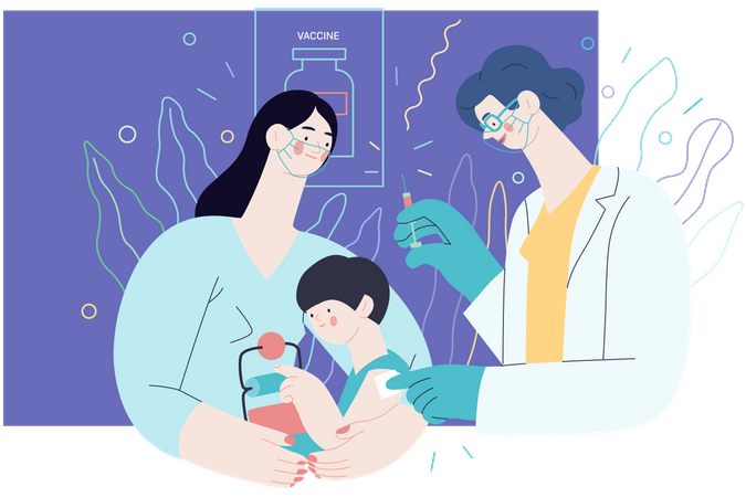 Childhood immunization  Illustration