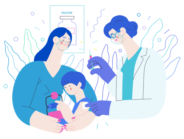Childhood immunization  Illustration