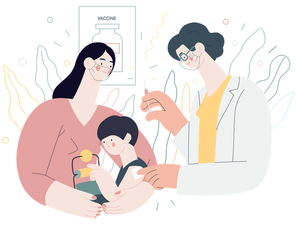 Childhood immunization  Illustration
