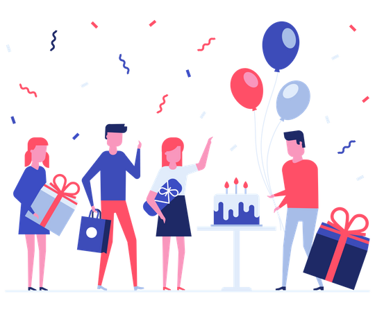 Children birthday party  Illustration