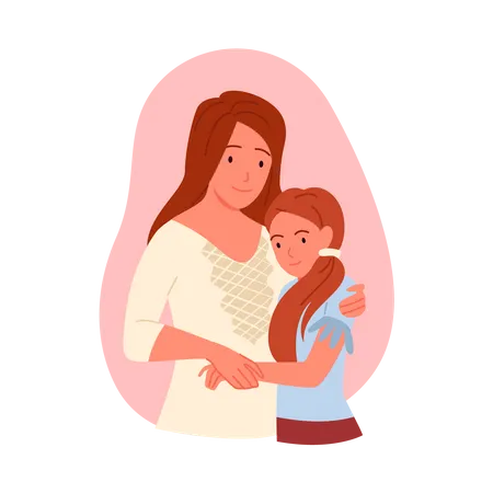 Children Celebrating Mothers Day  Illustration