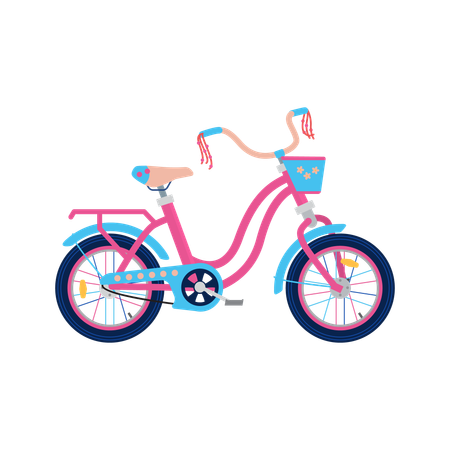 Children cycle  Illustration