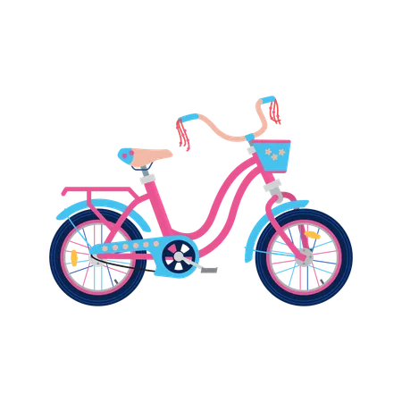 Children cycle  Illustration