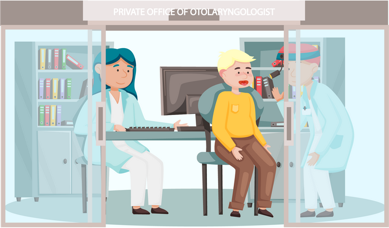 Children Doctor Checkup  일러스트레이션
