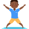 boy doing meditation illustration free download