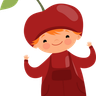 cherry fruit costume illustration