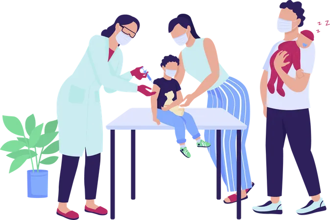 Children immunization  Illustration