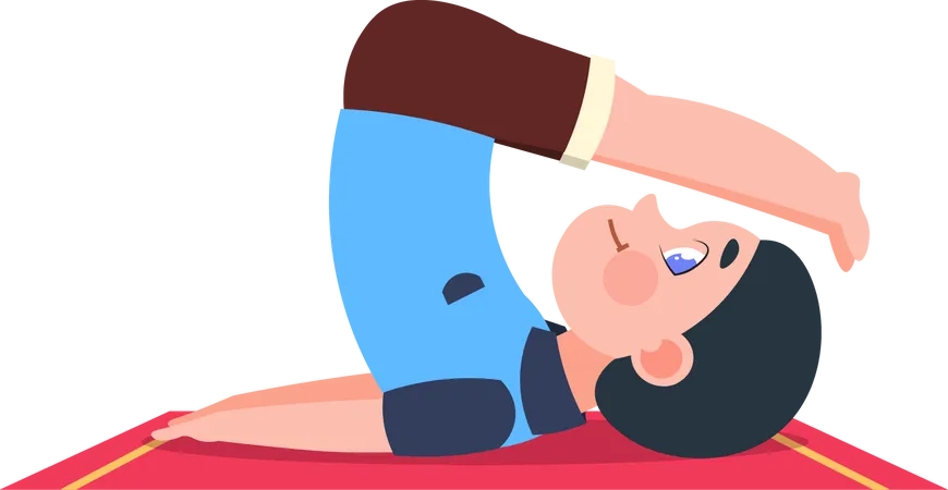 Children in yoga poses  일러스트레이션