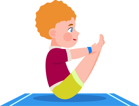 Children in yoga poses  Illustration