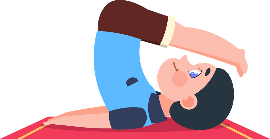 Children in yoga poses  Illustration