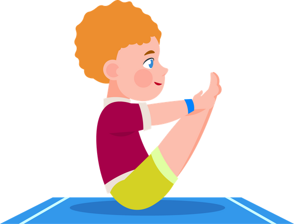 Children in yoga poses  Illustration