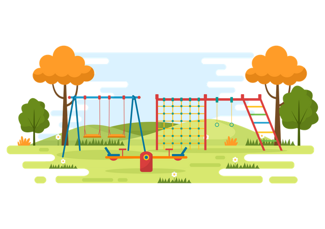 Children Playground  Illustration