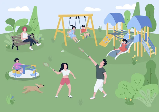 Children playground  Illustration