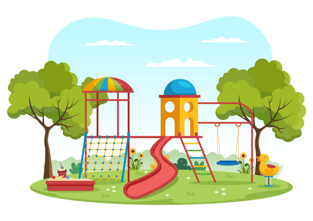 Children Playground  Illustration