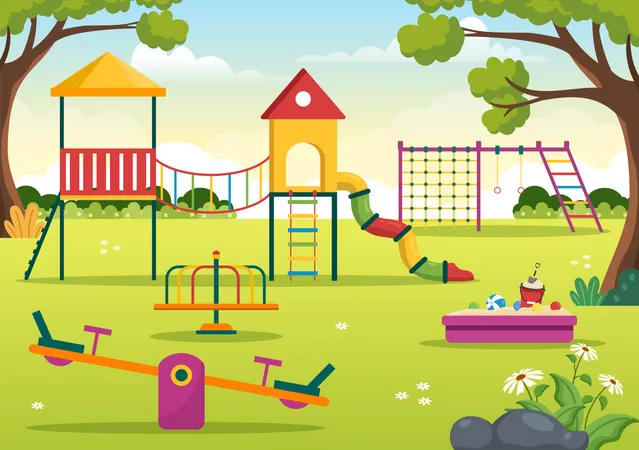 Children Playground  Illustration