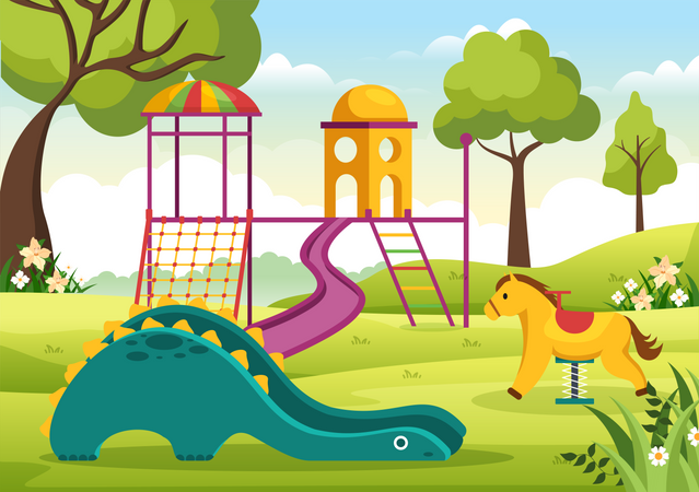 Children Playground  Illustration