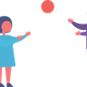 illustration for playing with ball