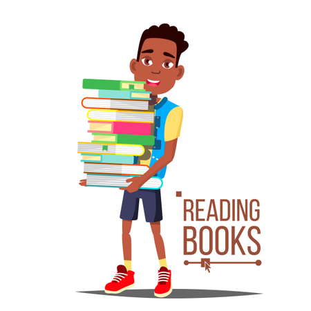 Children Reading Books  Illustration