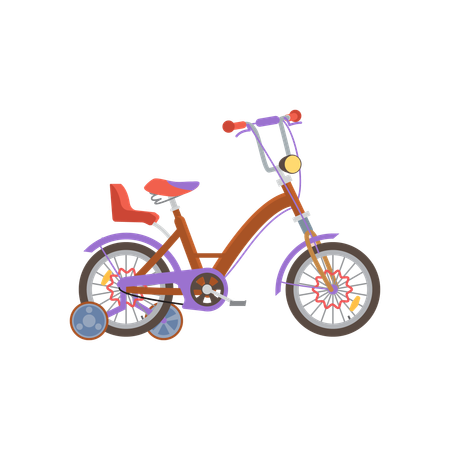 Children tricycle with extra seat  Illustration