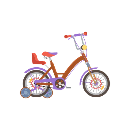 Children tricycle with extra seat  Illustration