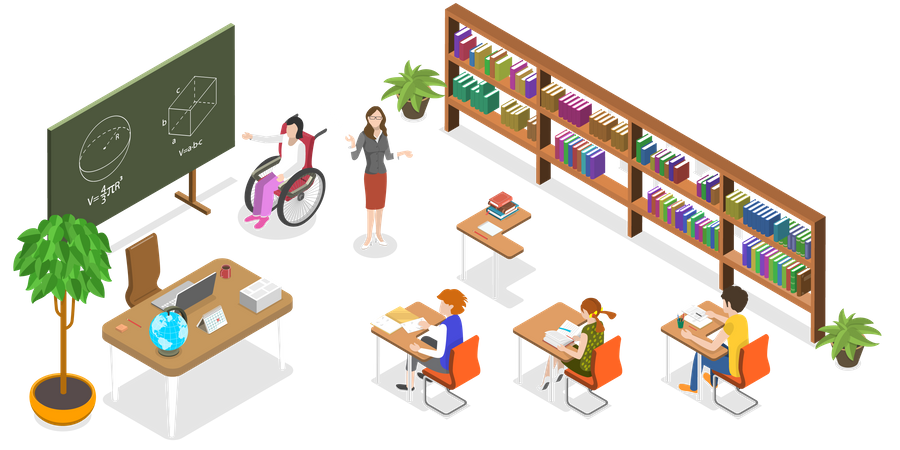 Children with Disabilities Study in Mixed Classes  Illustration