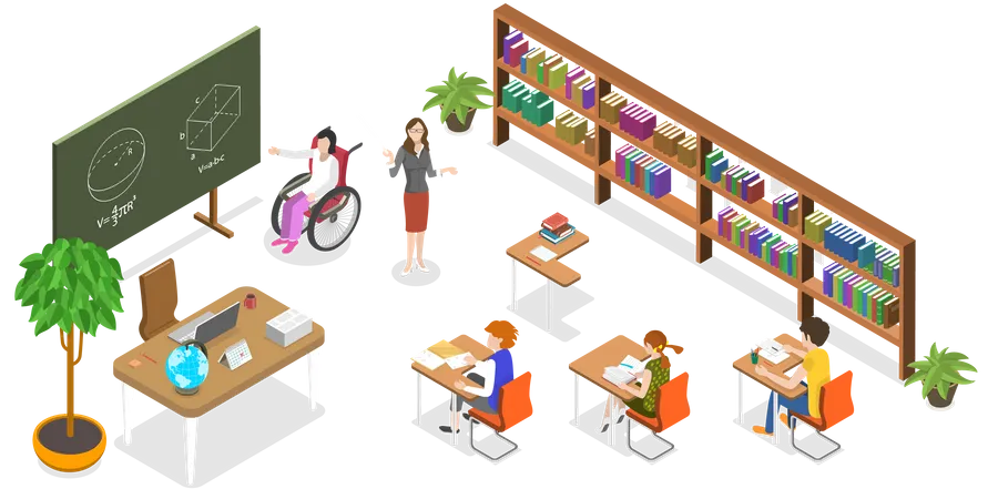 Children with Disabilities Study in Mixed Classes  Illustration