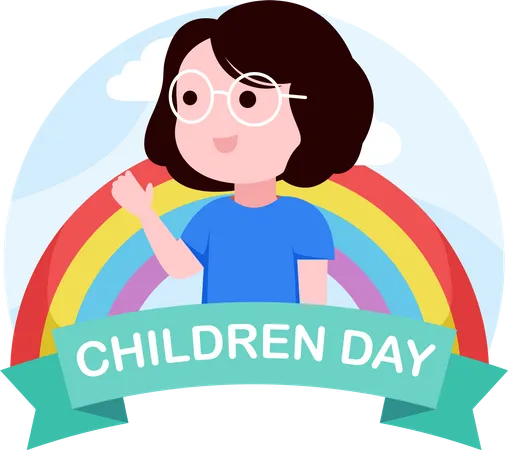 Childrens Day Flat Design Illustration Illustration