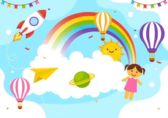 Childrens Day Greeting  Illustration