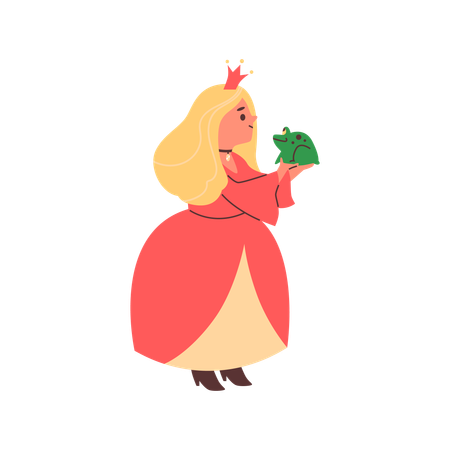 Children's princess costume for theatrical productions  Illustration