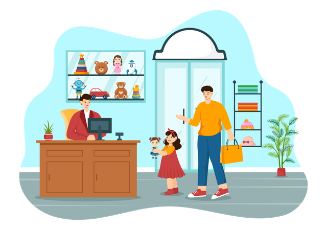 Childrens Toy Store  Illustration