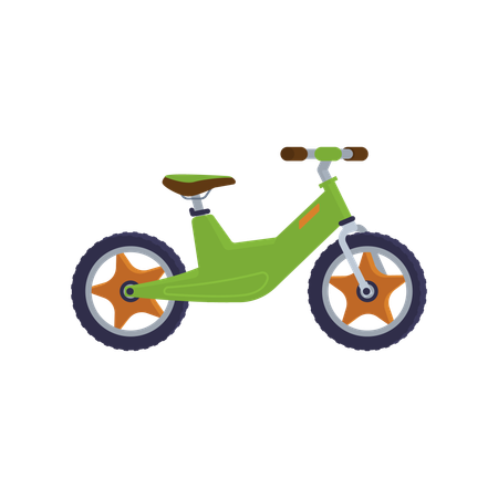 Childrens two-wheeled kick-bike  Illustration