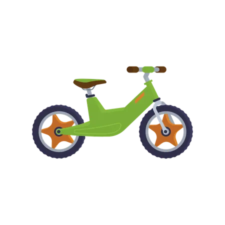 Childrens two-wheeled kick-bike  Illustration