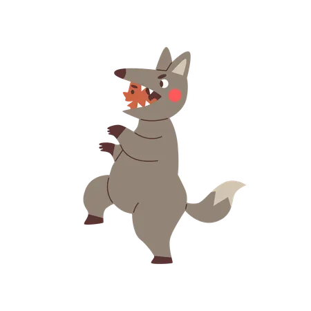 Children's wolf costume  Illustration