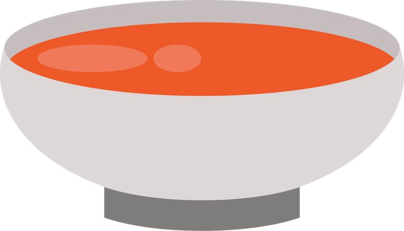 Chili Sauce in Bowl  Illustration