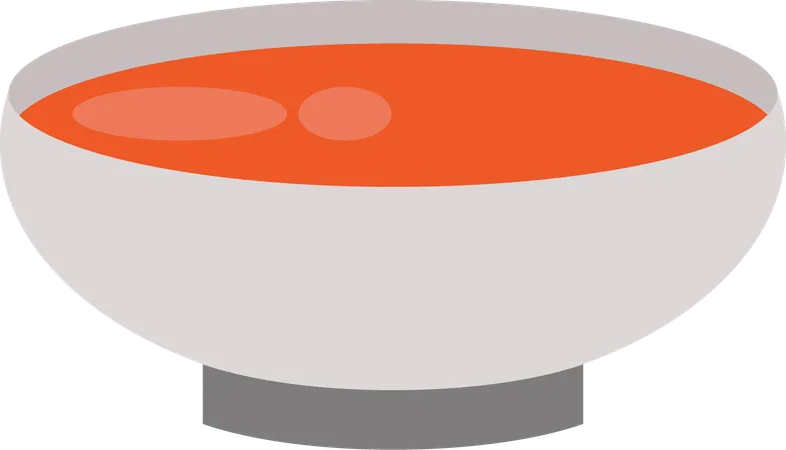 Chili Sauce in Bowl  Illustration